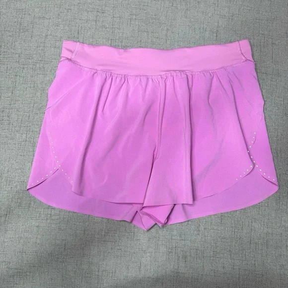 Lululemon Fast & Free High Rise Classic Shorts Dahlia Mauve Reflective 14 NWT - Picture 3 of 8